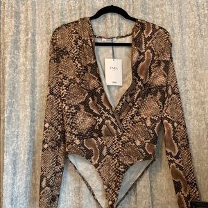 Zara snakeskin body suit